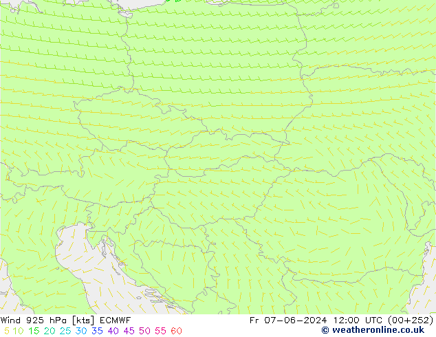 Wind 925 hPa ECMWF Fr 07.06.2024 12 UTC