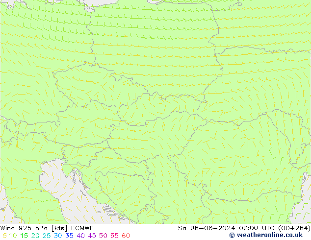 Wind 925 hPa ECMWF Sa 08.06.2024 00 UTC