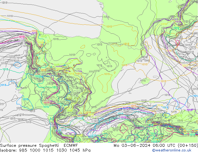 ciśnienie Spaghetti ECMWF pon. 03.06.2024 06 UTC