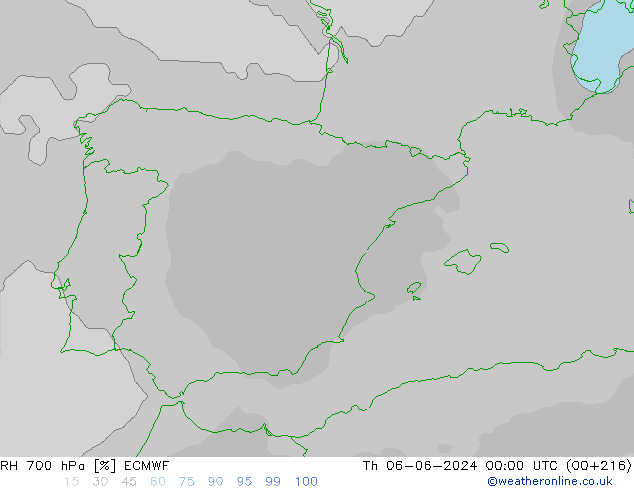 RV 700 hPa ECMWF do 06.06.2024 00 UTC