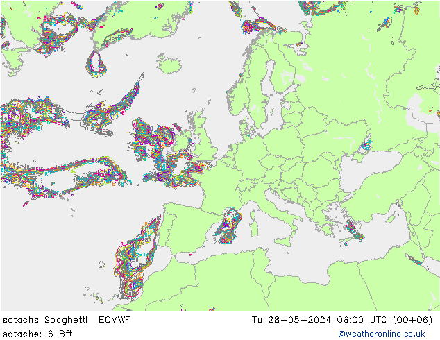 Isotaca Spaghetti ECMWF mar 28.05.2024 06 UTC