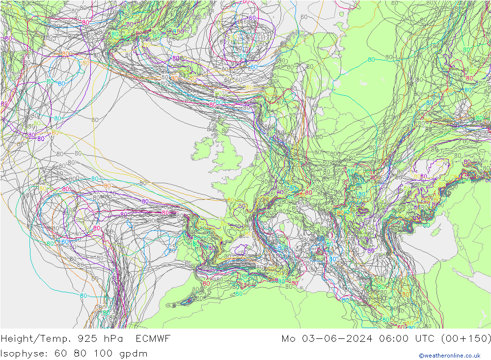 Height/Temp. 925 hPa ECMWF  03.06.2024 06 UTC