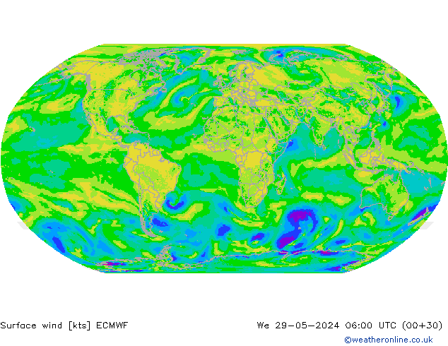 Surface wind ECMWF St 29.05.2024 06 UTC