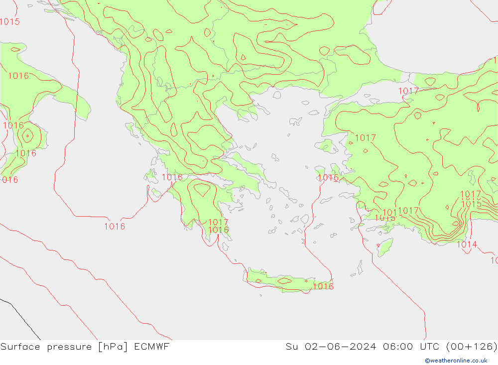 ciśnienie ECMWF nie. 02.06.2024 06 UTC