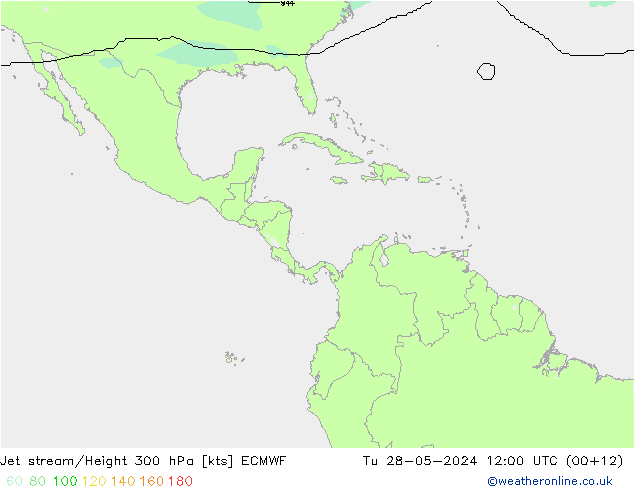 Jet stream/Height 300 hPa ECMWF Tu 28.05.2024 12 UTC