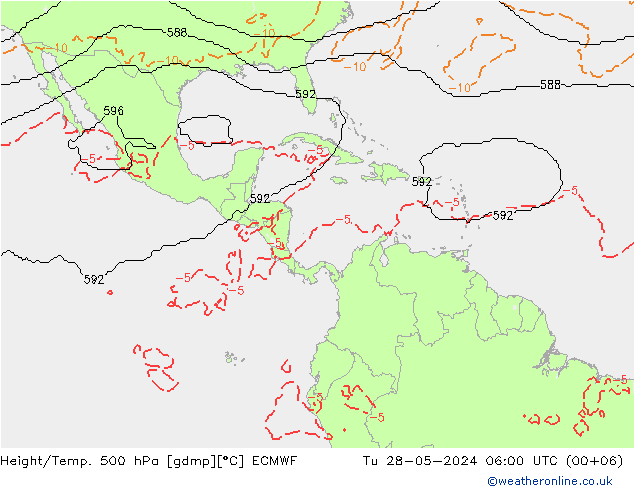 Height/Temp. 500 hPa ECMWF Ter 28.05.2024 06 UTC