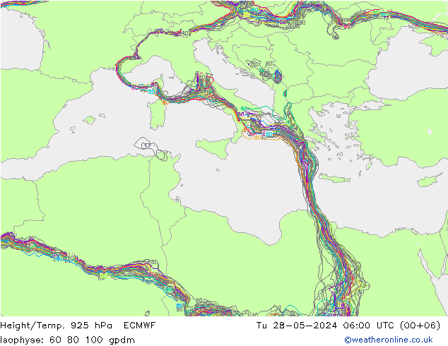 Height/Temp. 925 hPa ECMWF  28.05.2024 06 UTC