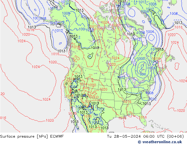 pression de l'air ECMWF mar 28.05.2024 06 UTC