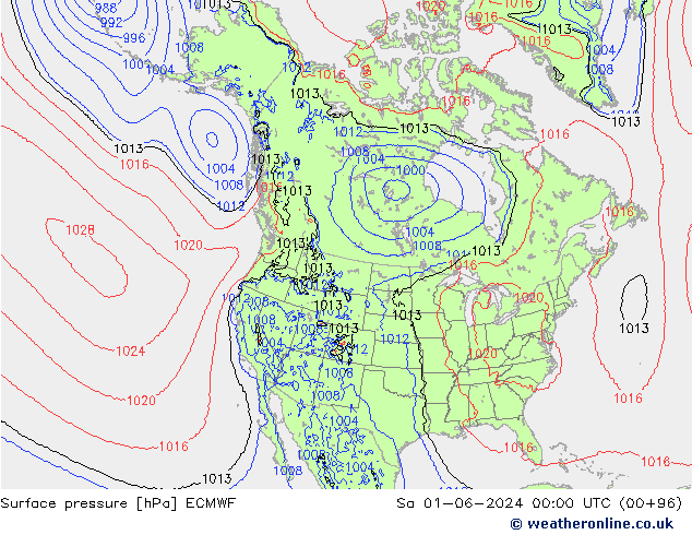 Yer basıncı ECMWF Cts 01.06.2024 00 UTC