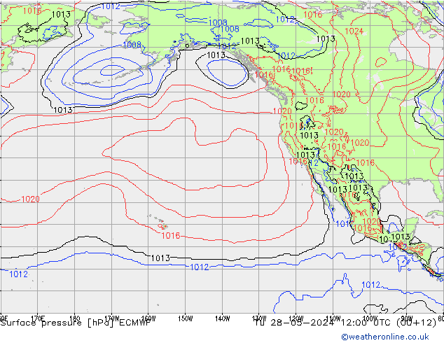 Surface pressure ECMWF Tu 28.05.2024 12 UTC