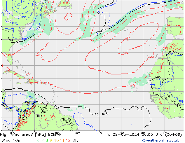 High wind areas ECMWF Tu 28.05.2024 06 UTC