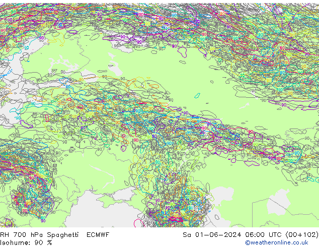 700 hPa Nispi Nem Spaghetti ECMWF Cts 01.06.2024 06 UTC