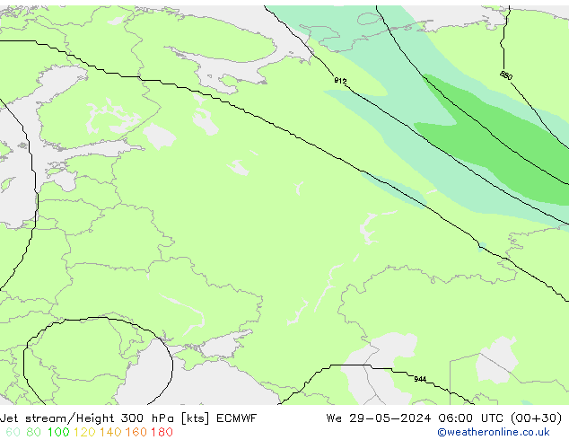 Jet Akımları ECMWF Çar 29.05.2024 06 UTC