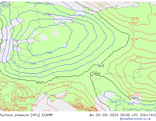 Surface pressure ECMWF Mo 03.06.2024 00 UTC