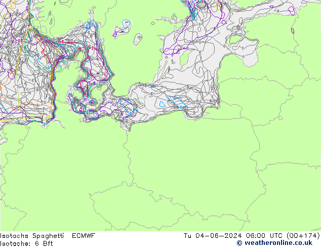 Isotaca Spaghetti ECMWF mar 04.06.2024 06 UTC