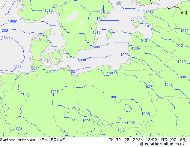 pression de l'air ECMWF jeu 30.05.2024 18 UTC