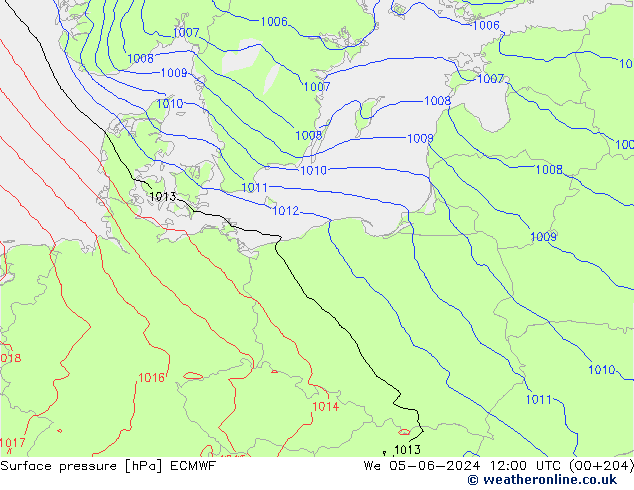 pression de l'air ECMWF mer 05.06.2024 12 UTC