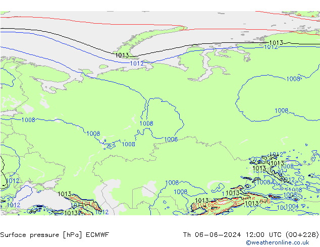 Yer basıncı ECMWF Per 06.06.2024 12 UTC