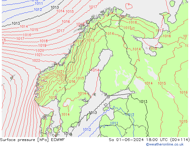 Yer basıncı ECMWF Cts 01.06.2024 18 UTC