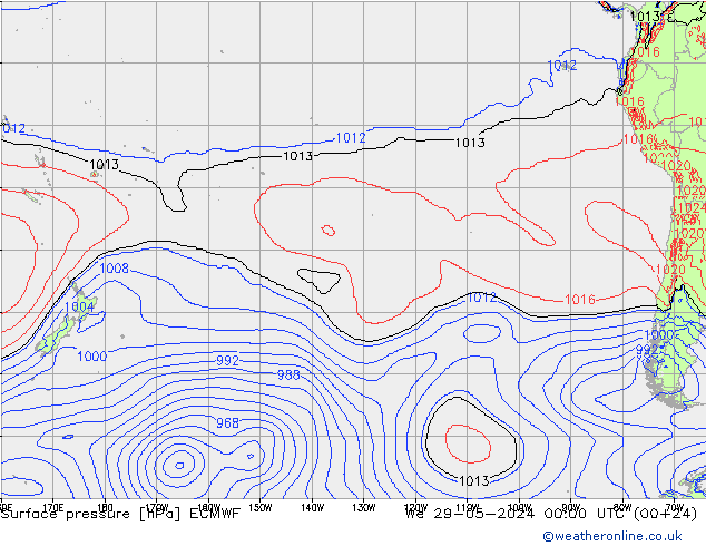 Yer basıncı ECMWF Çar 29.05.2024 00 UTC