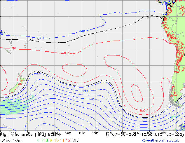 High wind areas ECMWF ven 07.06.2024 12 UTC