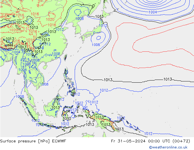 pression de l'air ECMWF ven 31.05.2024 00 UTC