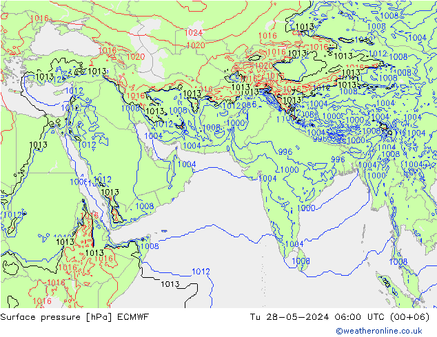 pression de l'air ECMWF mar 28.05.2024 06 UTC