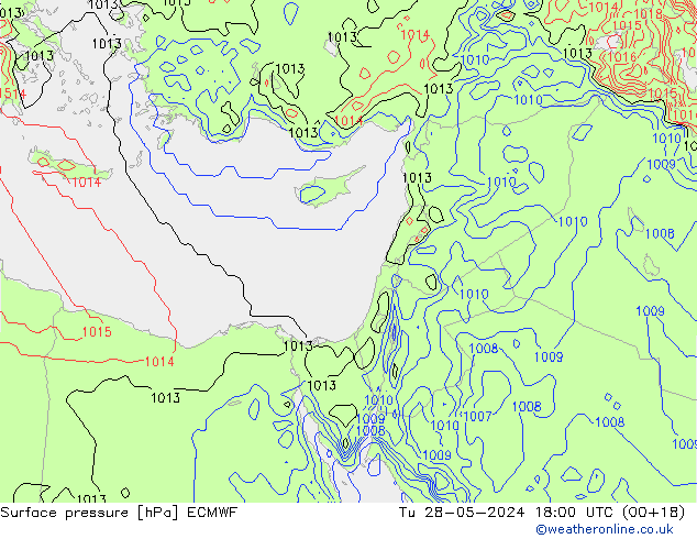 приземное давление ECMWF вт 28.05.2024 18 UTC