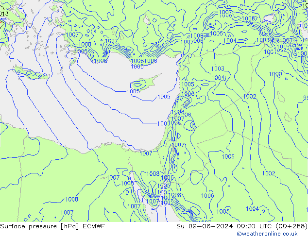 ciśnienie ECMWF nie. 09.06.2024 00 UTC