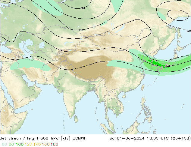 Polarjet ECMWF Sa 01.06.2024 18 UTC