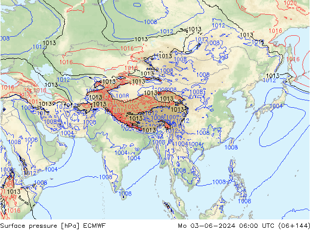 pression de l'air ECMWF lun 03.06.2024 06 UTC