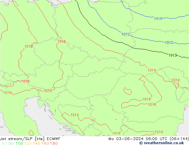 Polarjet/Bodendruck ECMWF Mo 03.06.2024 06 UTC