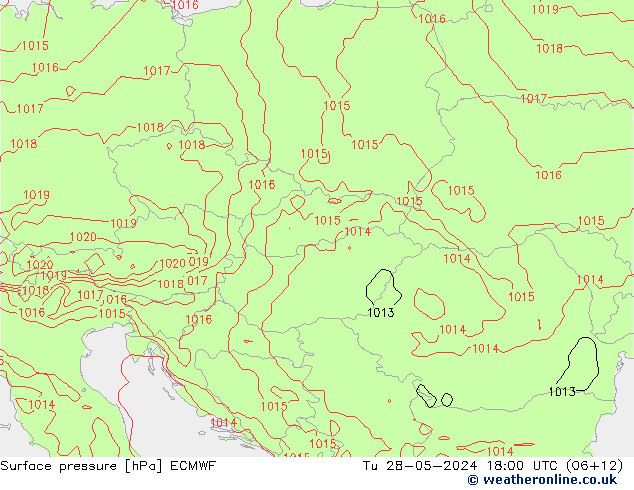 Yer basıncı ECMWF Sa 28.05.2024 18 UTC