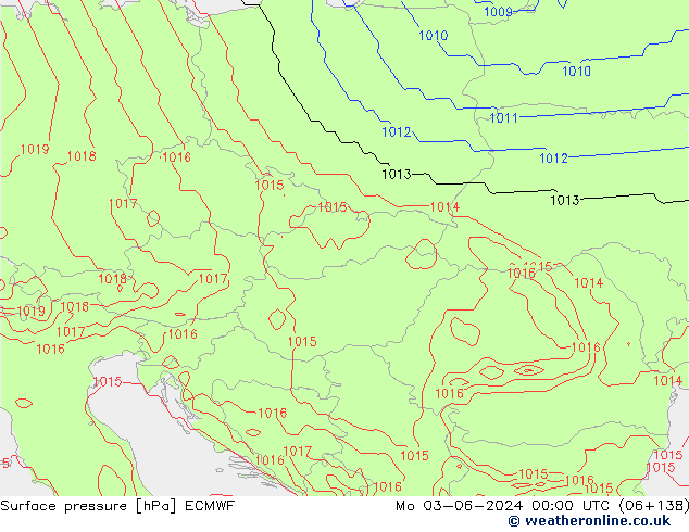 Surface pressure ECMWF Mo 03.06.2024 00 UTC