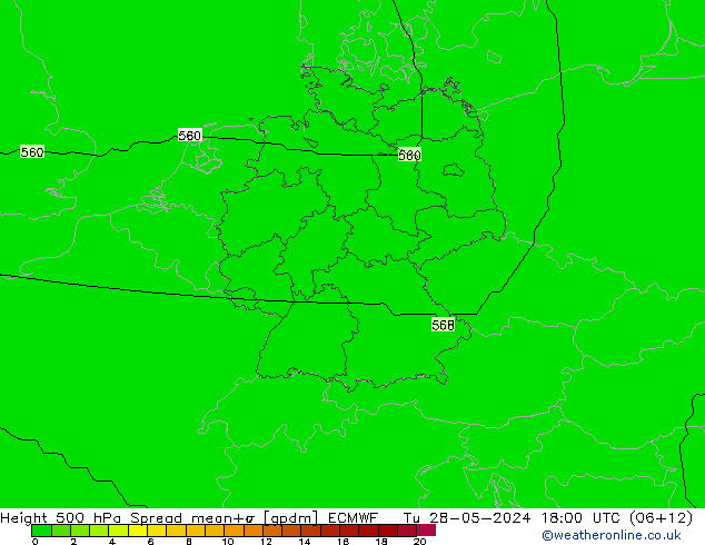 Height 500 hPa Spread ECMWF Di 28.05.2024 18 UTC