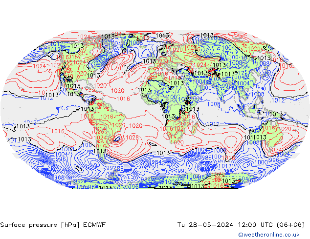 Luchtdruk (Grond) ECMWF di 28.05.2024 12 UTC