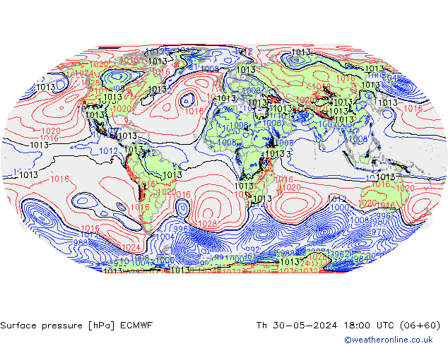 pression de l'air ECMWF jeu 30.05.2024 18 UTC