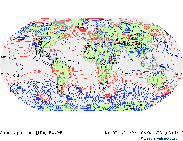 Yer basıncı ECMWF Pzt 03.06.2024 06 UTC