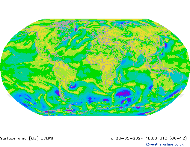 Surface wind ECMWF Tu 28.05.2024 18 UTC