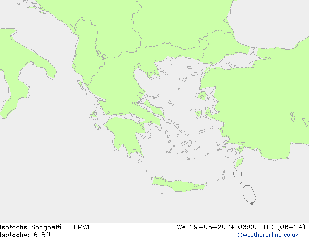 Isotachs Spaghetti ECMWF We 29.05.2024 06 UTC