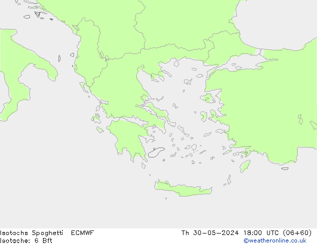Eşrüzgar Hızları Spaghetti ECMWF Per 30.05.2024 18 UTC