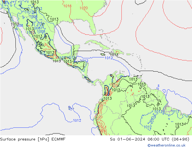 Yer basıncı ECMWF Cts 01.06.2024 06 UTC