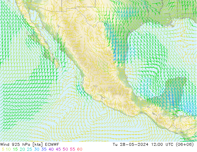 Viento 925 hPa ECMWF mar 28.05.2024 12 UTC