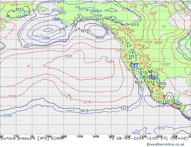 pressão do solo ECMWF Ter 28.05.2024 12 UTC