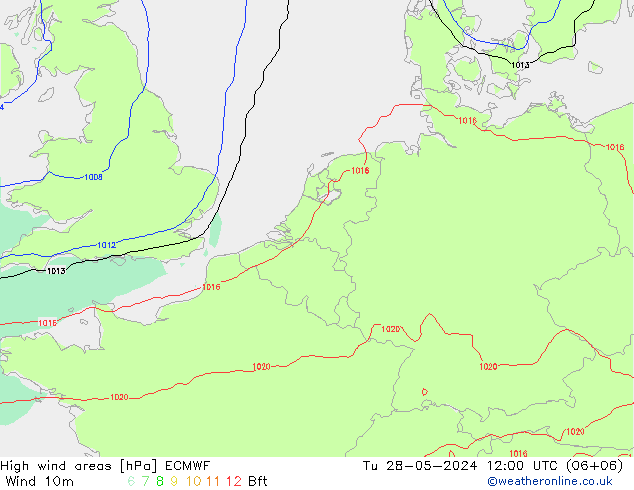 High wind areas ECMWF mar 28.05.2024 12 UTC