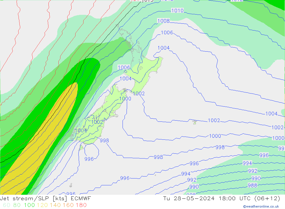 Corrente a getto ECMWF mar 28.05.2024 18 UTC