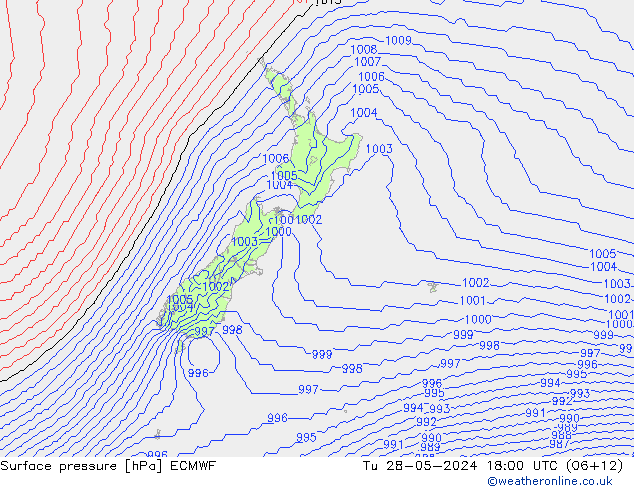 Yer basıncı ECMWF Sa 28.05.2024 18 UTC