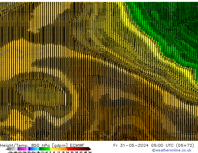 Height/Temp. 850 hPa ECMWF Fr 31.05.2024 06 UTC