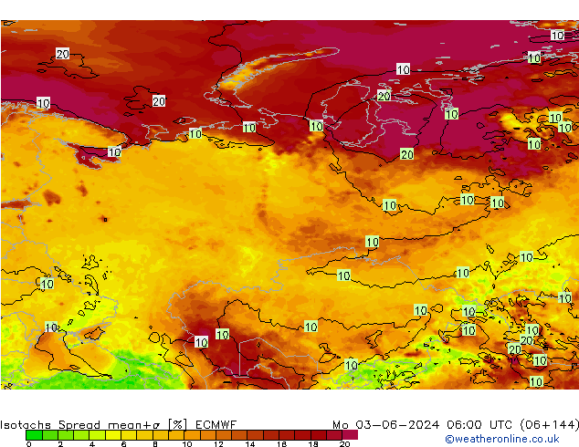 Isotachs Spread ECMWF  03.06.2024 06 UTC