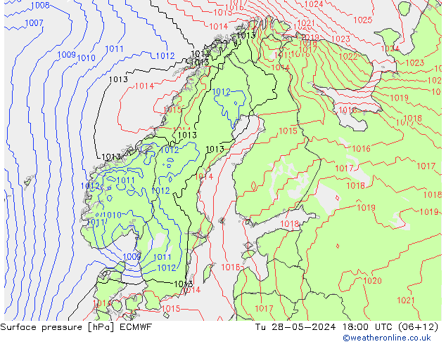 pression de l'air ECMWF mar 28.05.2024 18 UTC